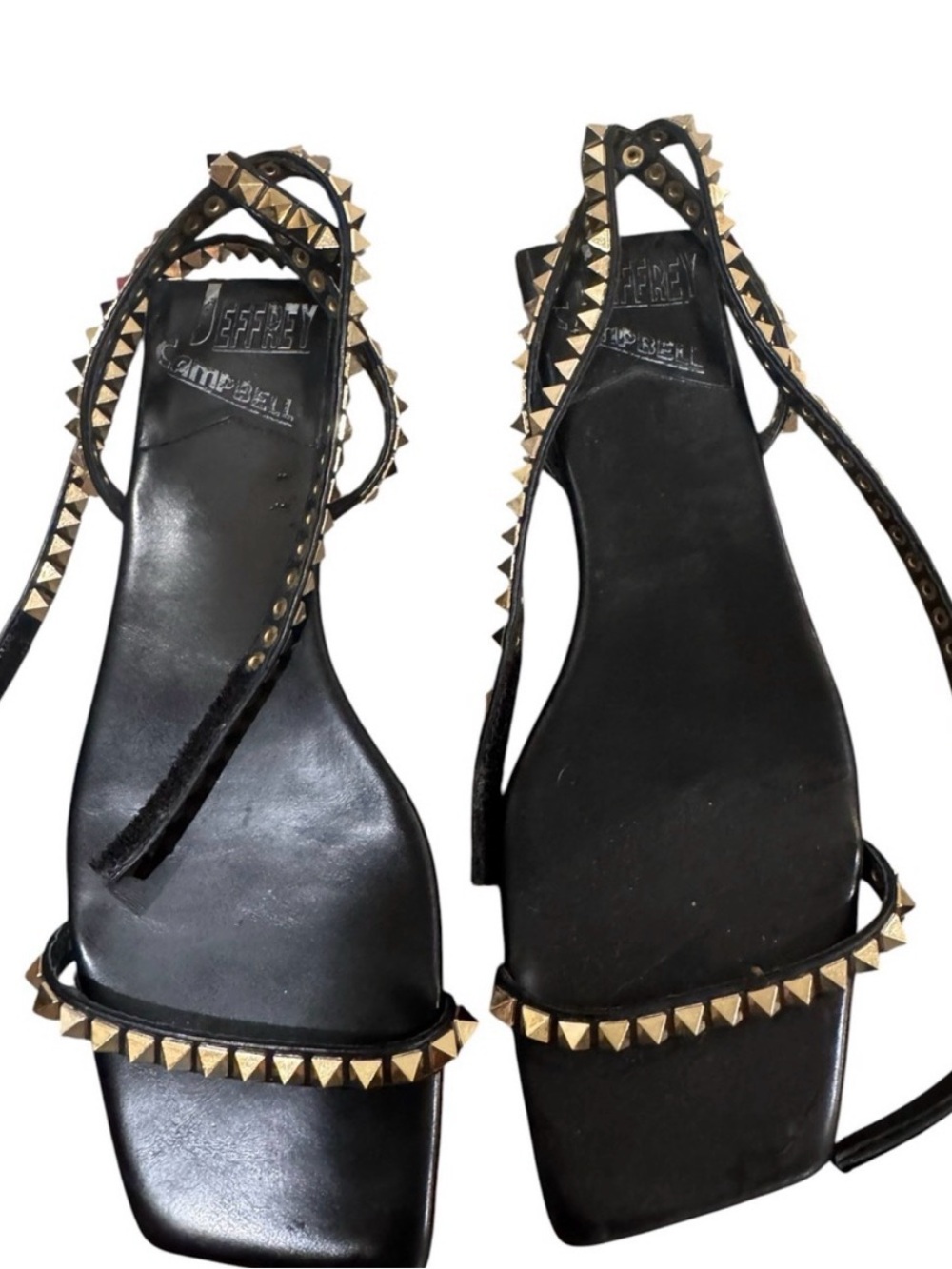 Jeffrey Campbell Black Luxor Ankle Studded Sandals
